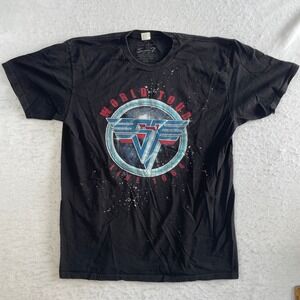 Seven7 World Tour Live 1964 Graphic T-Shirt Mens L Black Short Sleeve Crew Neck